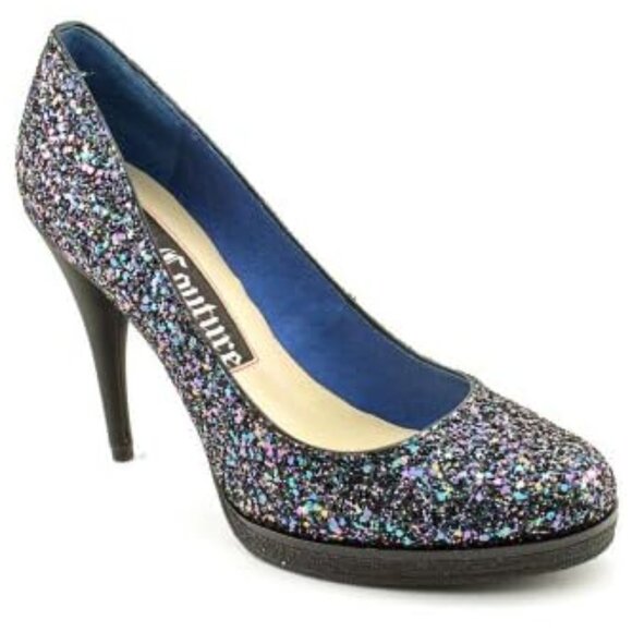 JUICY COUTURE LOVE Delight Spectator Glitter Pump, Sz 8.5, used like new - Picture 2 of 8